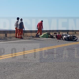 ÚLTIMO MOMENTO: Un motociclista fallecido en Ruta 3 frente al desarmadero