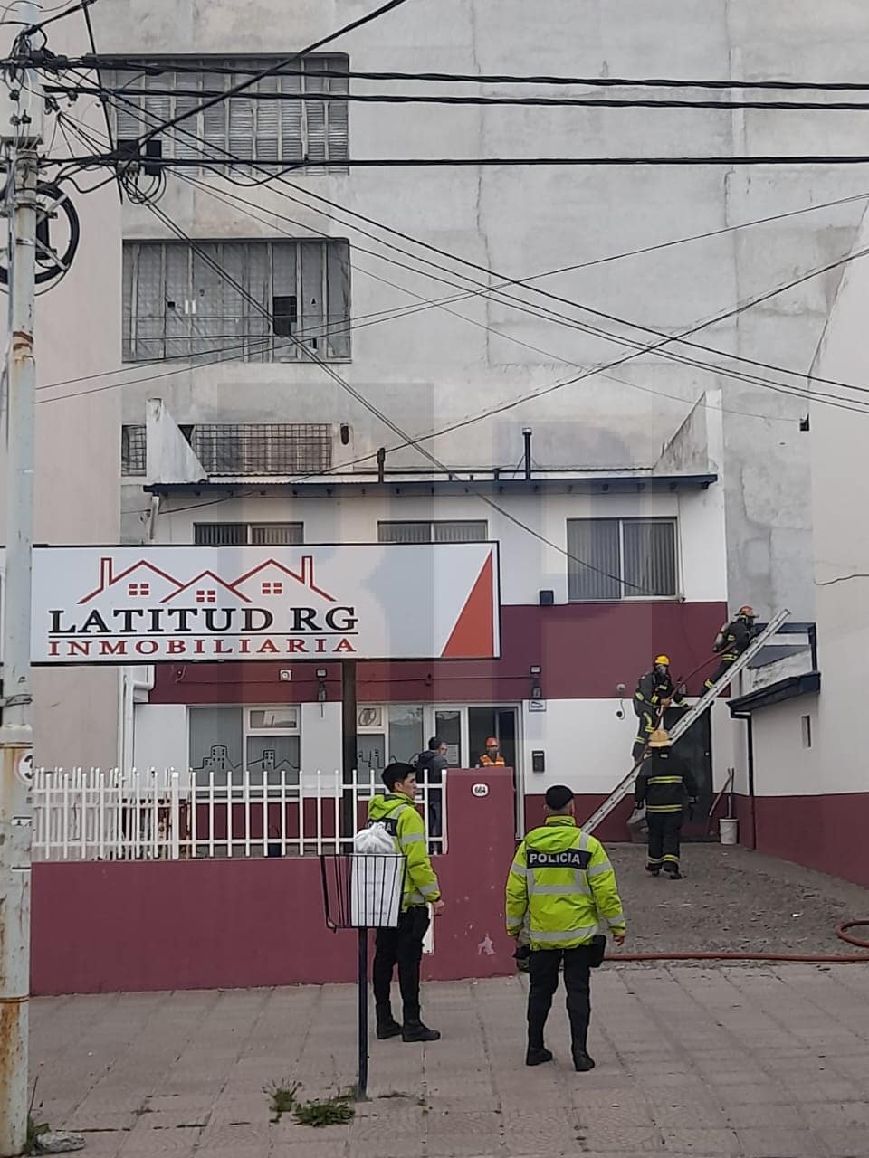 Principio de incendio en una empresa gráfica
