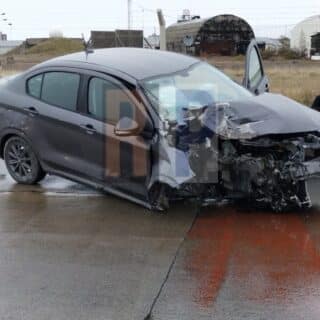 Violento accidente de tránsito con daños de consideración