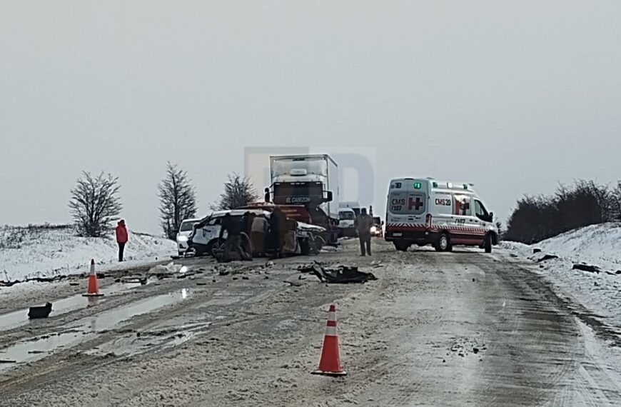 Violento accidente vehicular en la RN3, se activó el cordón sanitario hacia la ciudad de Ushuaia