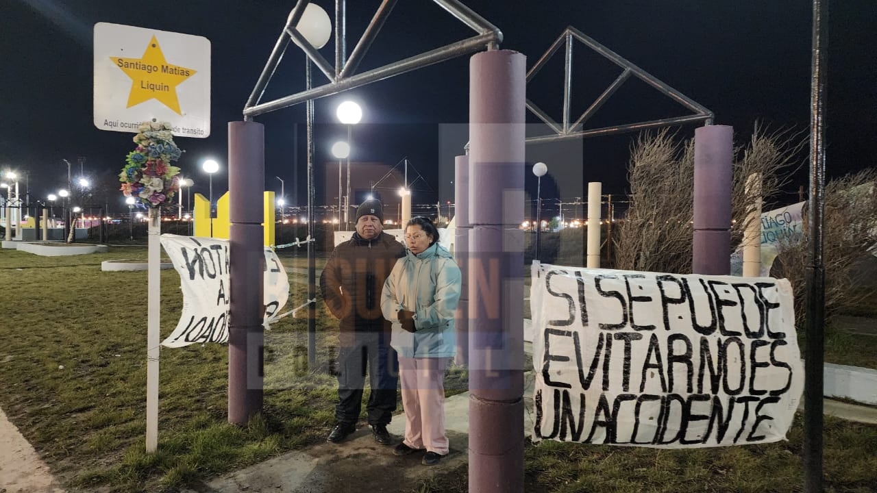 La familia Liquín se manifestó en el sitio de la tragedia para rechazar el fallo del Superior Tribunal