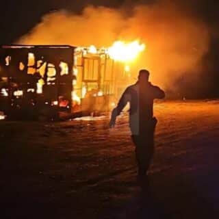 Incendio intencional en una casilla deshabitada en Río Grande: Bomberos controlaron el fuego