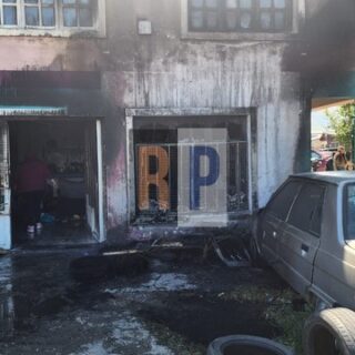 Se prendió fuego un taller a partir de unas colillas de cigarrillos