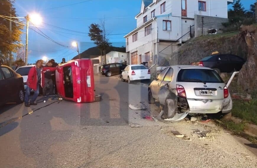 Otro vuelco en Ushuaia con un conductor que se negó a la alcoholemia