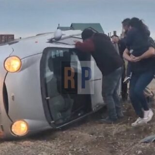 Un hombre y su hija fueron rescatados de un vuelco en la complementaria 7
